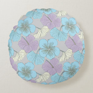 "Pastel floral Round Pillow" Rundes Kissen