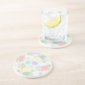 Pastel Floral Sandstone Untersetzer (Seite)