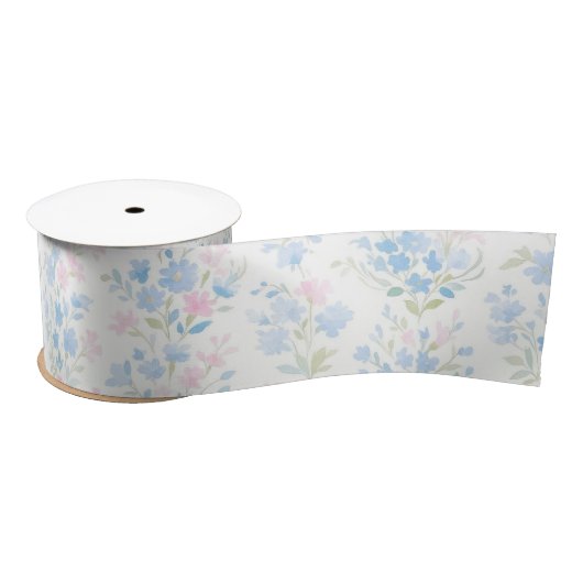 Pastel Floral Satinband (Spule)