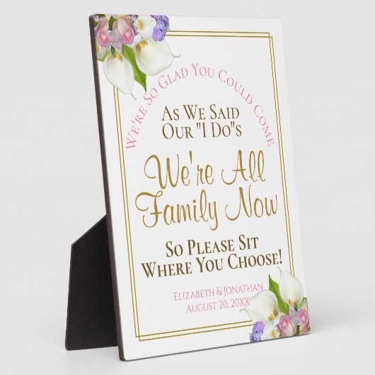 Pastel Floral setzen, wo Sie das Zeichen Hochzeit Fotoplatte (Seite)