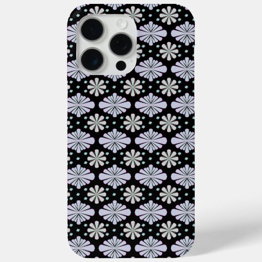 Pastel floral shapes on a black background Case-Mate iPhone hülle (Rückseite)