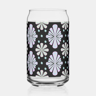 Pastel floral shapes on a black background dosenglas