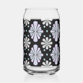 Pastel floral shapes on a black background dosenglas (Rückseite)