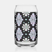 Pastel floral shapes on a black background dosenglas (Rechts)