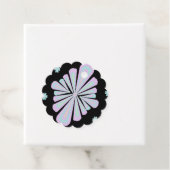 Pastel floral shapes on a black background geschenkanhänger (Beispiel)