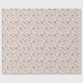 Pastel Floral Sketch Geschenkpapier (Flach)