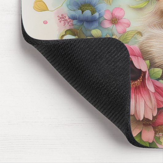 Pastel Floral Sloth Mouse Pad Mousepad (Ecke)