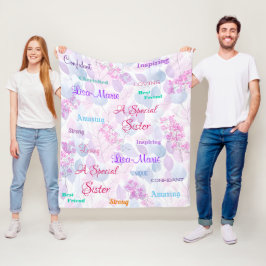 Pastel Floral Special Schwester durchdacht Fleecedecke