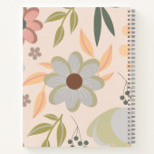 Pastel Floral Spiral Notebook - Minimalistisch Sty Notizblock (Rückseite)