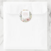 Pastel Floral Spring First Communion Runder Aufkleber (Tasche)