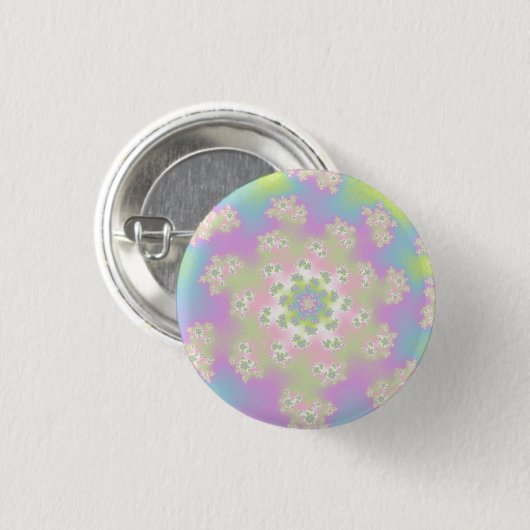 Pastel Floral Sprinkles Button (Vorne & Hinten)