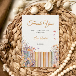 Pastel Floral Storybook Kinderdusche Dankeskarte