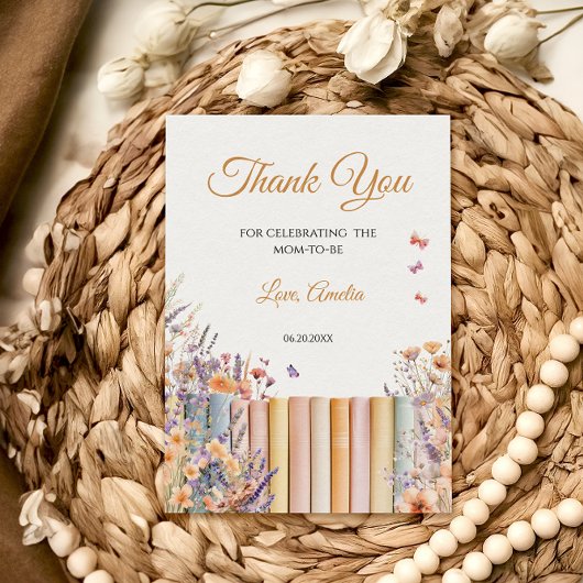 Pastel Floral Storybook Kinderdusche Dankeskarte