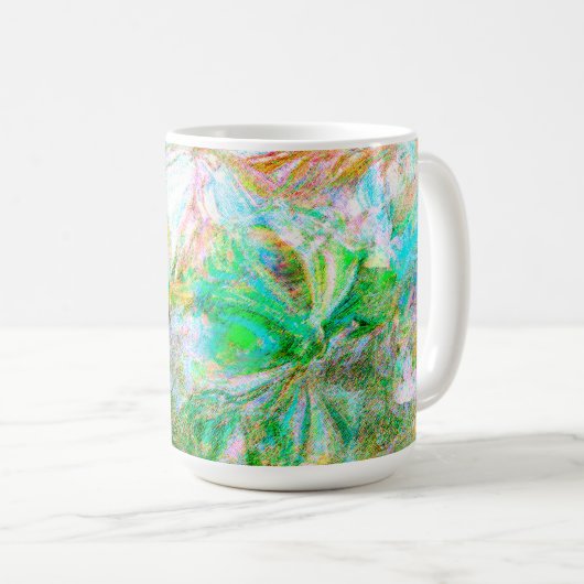 Pastel Floral Tasse - Vintage Naturfantasie (VorderseiteRechts)