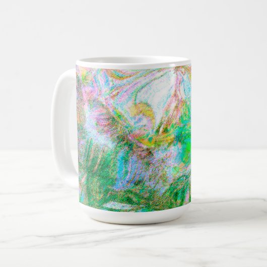 Pastel Floral Tasse - Vintage Naturfantasie (Vorderseite Links)