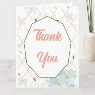 Pastel Floral Thank You Flat Card Dankeskarte