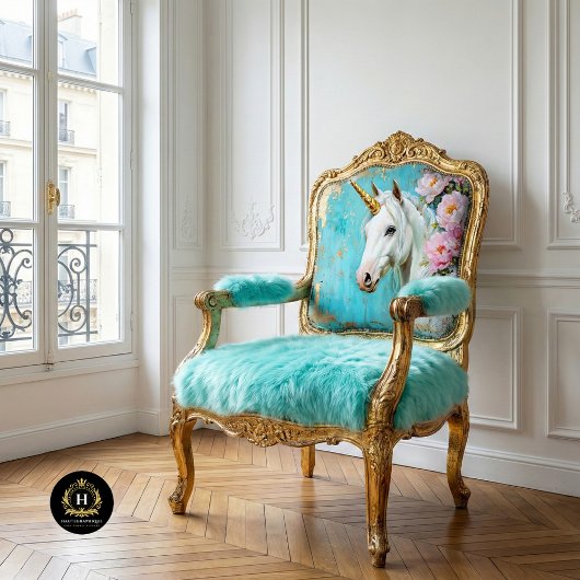 Pastel Floral Unicorn Decoupage Seidenpapier