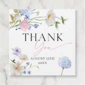 Pastel Floral Vielen Dank Geschenkanhänger (Vorderseite)