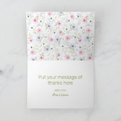 Pastel Floral Vielen Dank Karte (Innenseite)