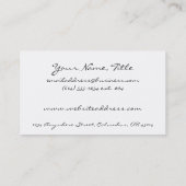 Pastel Floral/Vine Design Branch Business Card Visitenkarte (Rückseite)