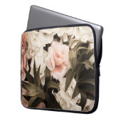 Pastel Floral Vintag: Zeitlose Eleganz Laptopschutzhülle (Vorderseite Links)