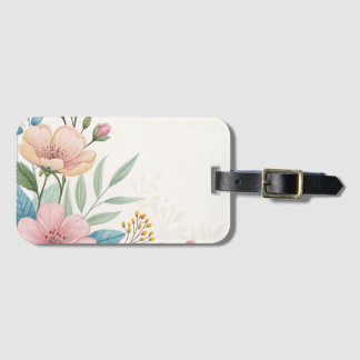 Pastel Floral Wasserfarbenes Geschenk Tag mit Eleg Gepäckanhänger