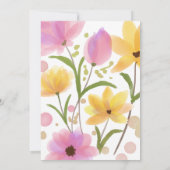 Pastel Floral Watercolor Hochzeit Einladung (Rückseite)