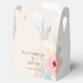 Pastel Floral Watercolor Hochzeit Geschenkschachtel (Geöffnet)