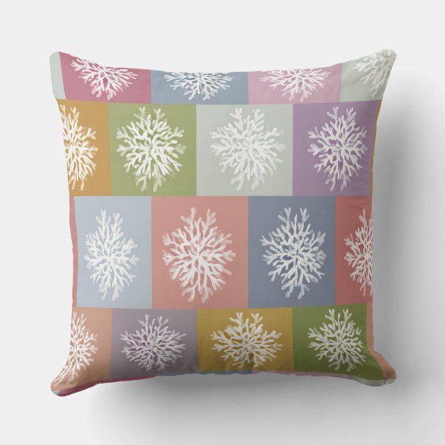 Pastel Floral Watercolor Throw Pillow – 2 Elegant  Kissen (Rückseite)