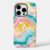 Pastel Floral Waves Case-Mate iPhone Hülle (Rückseite)
