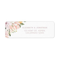 Pastel Floral Wedding Address