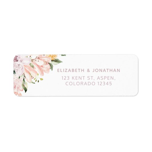 Pastel Floral Wedding Address (Vorne)