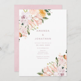 Pastel Floral Wedding Einladung