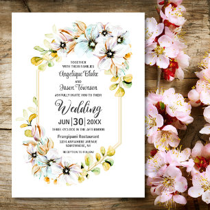 Pastel Floral Wedding Einladung