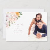 Pastel Floral Wedding Foto Save The Date (Vorderseite)