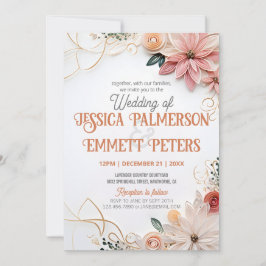 Pastel Floral Wedding Greeneréenerity Frame Paper  Einladung
