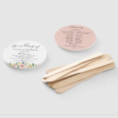 Pastel Floral Wedding Program Fächer (Non-assembled)