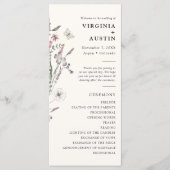 Pastel Floral Wedding Programm (Vorderseite)