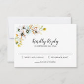 Pastel Floral Wedding RSVP Karte (Vorderseite)