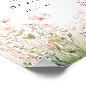 Pastel Floral Wedding Welcome Poster (Ecke)