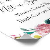 Pastel Floral Wedding Zeremonie Wählen Sie ein Seg Poster (Ecke)