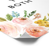Pastel Floral Wedding Zeremonie Wählen Sie ein Seg Poster (Ecke)