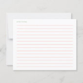 Pastel Floral Whimsical Bridal Shower Recipe Card (Rückseite)