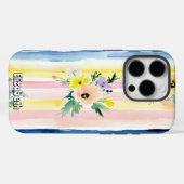 Pastel Floral Wirbel Case-Mate iPhone Hülle (Rückseite (Horizontal))