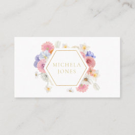 Pastel Floral Womens Eleganter Designer Stylist Bu Visitenkarte