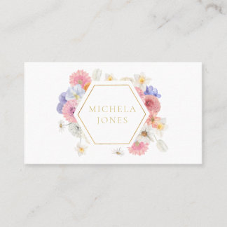 Pastel Floral Womens Eleganter Designer Stylist Bu Visitenkarte