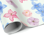 Pastel Floral Wrapping Paper Geschenkpapier (Rolleneckpunkt)
