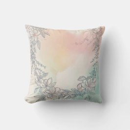 Pastel Floral Wreath Kissen