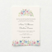 Pastel Floral Wreath Wedding Invitation Einladung