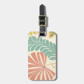 Pastel Florale Reben und Blätter auf Creme Backgro Gepäckanhänger (Vorderseite vertikal)